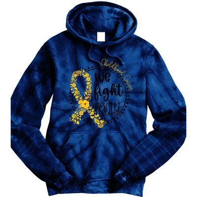 Childhood Cancer We Fight Together Tie Dye Hoodie