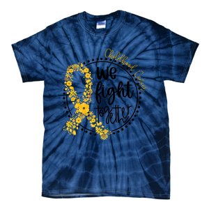 Childhood Cancer We Fight Together Tie-Dye T-Shirt