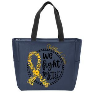 Childhood Cancer We Fight Together Zip Tote Bag