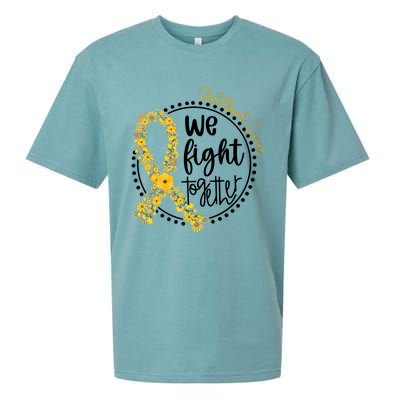 Childhood Cancer We Fight Together Sueded Cloud Jersey T-Shirt