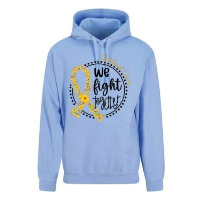 Childhood Cancer We Fight Together Unisex Surf Hoodie