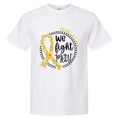 Childhood Cancer We Fight Together Garment-Dyed Heavyweight T-Shirt