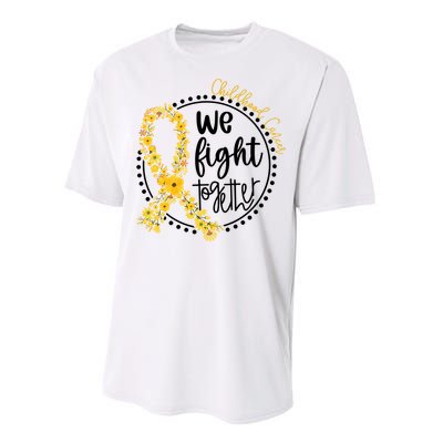 Childhood Cancer We Fight Together Performance Sprint T-Shirt