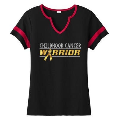 Childhood Cancer Warrior Gift Ladies Halftime Notch Neck Tee