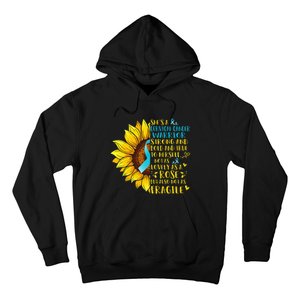 Cervical Cancer Warrior Sunflower Support Cervical Cancer Hoodie