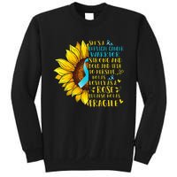 Cervical Cancer Warrior Sunflower Support Cervical Cancer Sweatshirt