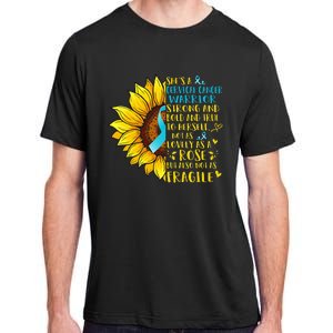 Cervical Cancer Warrior Sunflower Support Cervical Cancer Adult ChromaSoft Performance T-Shirt