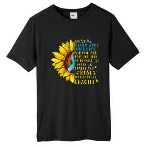 Cervical Cancer Warrior Sunflower Support Cervical Cancer Tall Fusion ChromaSoft Performance T-Shirt