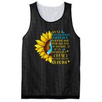 Cervical Cancer Warrior Sunflower Support Cervical Cancer Mesh Reversible Basketball Jersey Tank