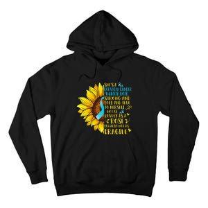 Cervical Cancer Warrior Sunflower Support Cervical Cancer Tall Hoodie