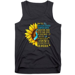 Cervical Cancer Warrior Sunflower Support Cervical Cancer Tank Top