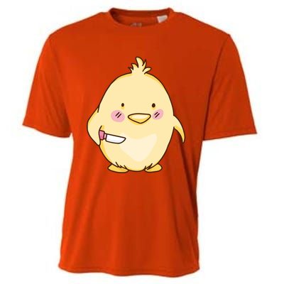 Cute Chick With Knife Gift Cooling Performance Crew T-Shirt