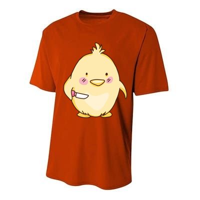 Cute Chick With Knife Gift Performance Sprint T-Shirt