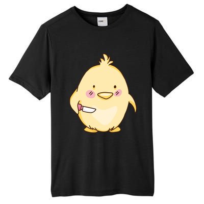 Cute Chick With Knife Gift Tall Fusion ChromaSoft Performance T-Shirt