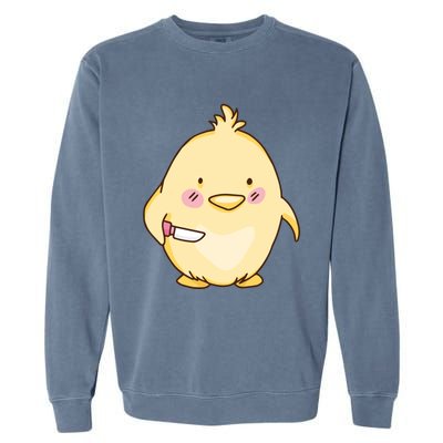 Cute Chick With Knife Gift Garment-Dyed Sweatshirt