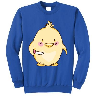 Cute Chick With Knife Gift Sweatshirt