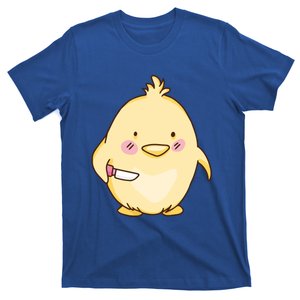 Cute Chick With Knife Gift T-Shirt