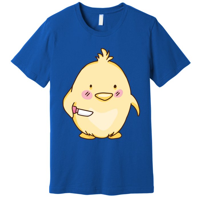 Cute Chick With Knife Gift Premium T-Shirt