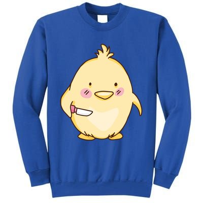 Cute Chick With Knife Gift Tall Sweatshirt