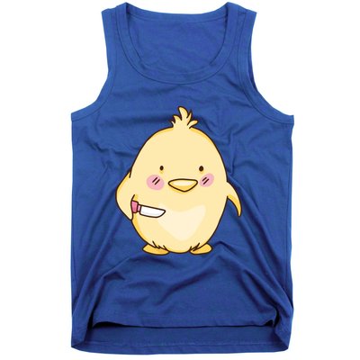 Cute Chick With Knife Gift Tank Top