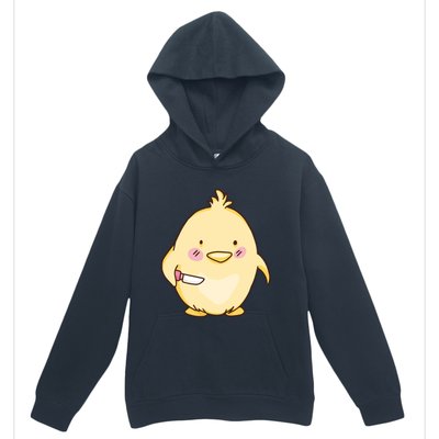 Cute Chick With Knife Gift Urban Pullover Hoodie