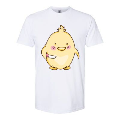 Cute Chick With Knife Gift Softstyle CVC T-Shirt