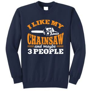 Chainsaw Carving Woodworking Logger Carpentry Woodworker Tall Sweatshirt