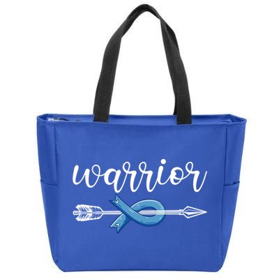 Colon Cancer Warrior Colon Cancer Awareness Meaningful Gift Zip Tote Bag