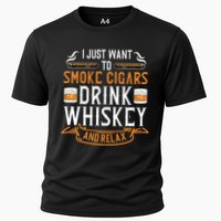 Cuban Cigar Whiskey Scotch Drinker Performance Shirt