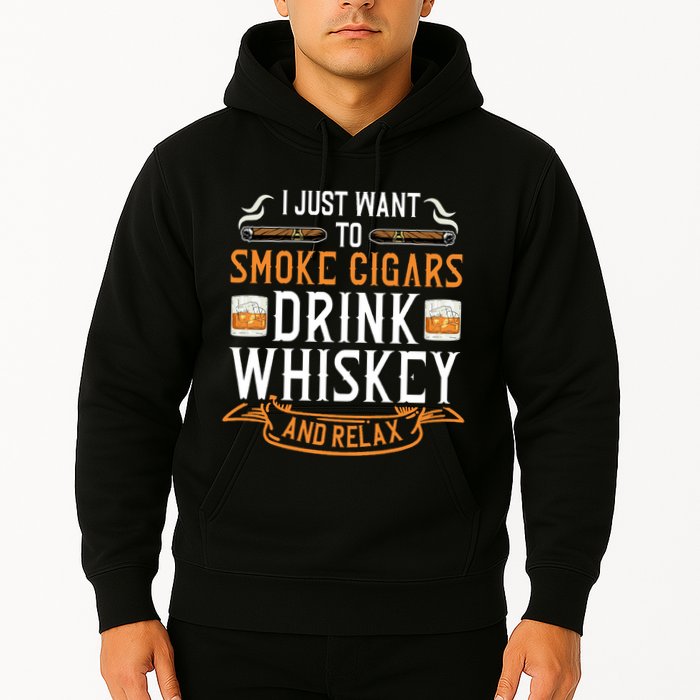 Cuban Cigar Whiskey Scotch Drinker Hoodie