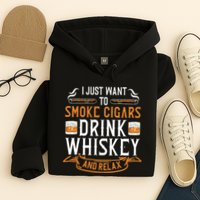 Cuban Cigar Whiskey Scotch Drinker Hoodie