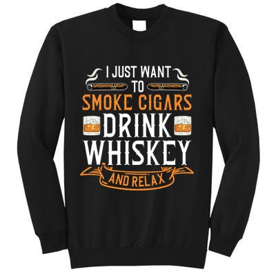 Cuban Cigar Whiskey Scotch Drinker Sweatshirt