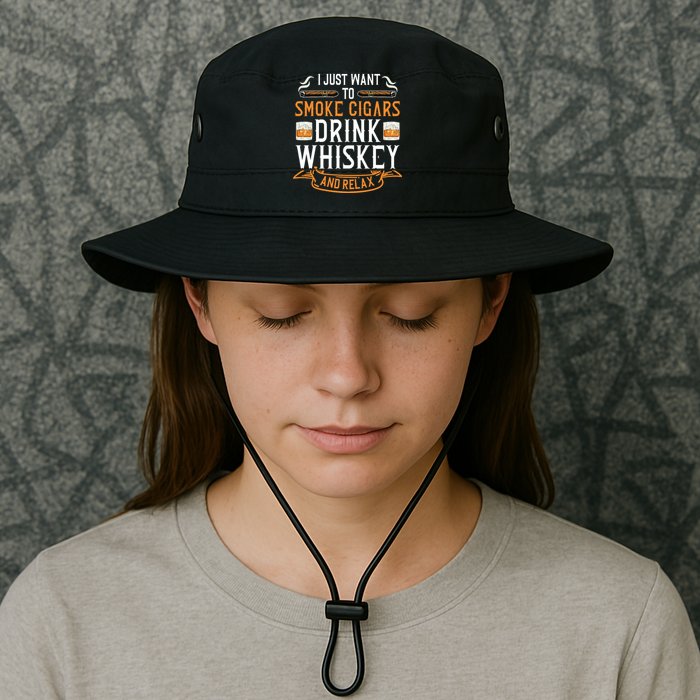 Cuban Cigar Whiskey Scotch Drinker Bucket Hat