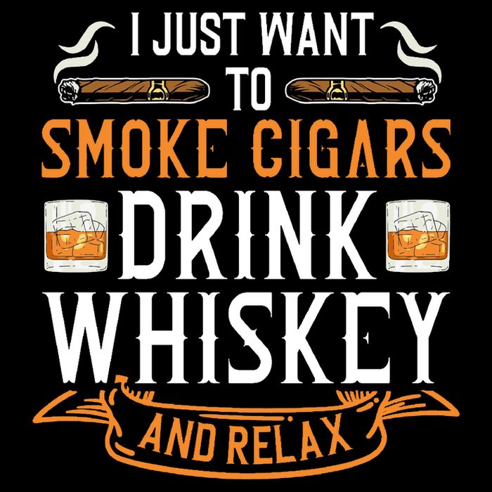 Cuban Cigar Whiskey Scotch Drinker Bucket Hat