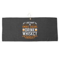 Cuban Cigar Whiskey Scotch Drinker Large Microfiber Waffle Golf Towel