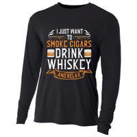Cuban Cigar Whiskey Scotch Drinker Cooling Performance Long Sleeve Crew