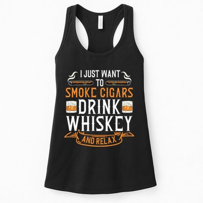 Cuban Cigar Whiskey Scotch Drinker Womens Tank Top