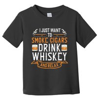 Cuban Cigar Whiskey Scotch Drinker Toddler T-Shirt