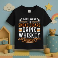 Cuban Cigar Whiskey Scotch Drinker Toddler T-Shirt