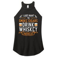 Cuban Cigar Whiskey Scotch Drinker Women's Perfect Tri Rocker Tank