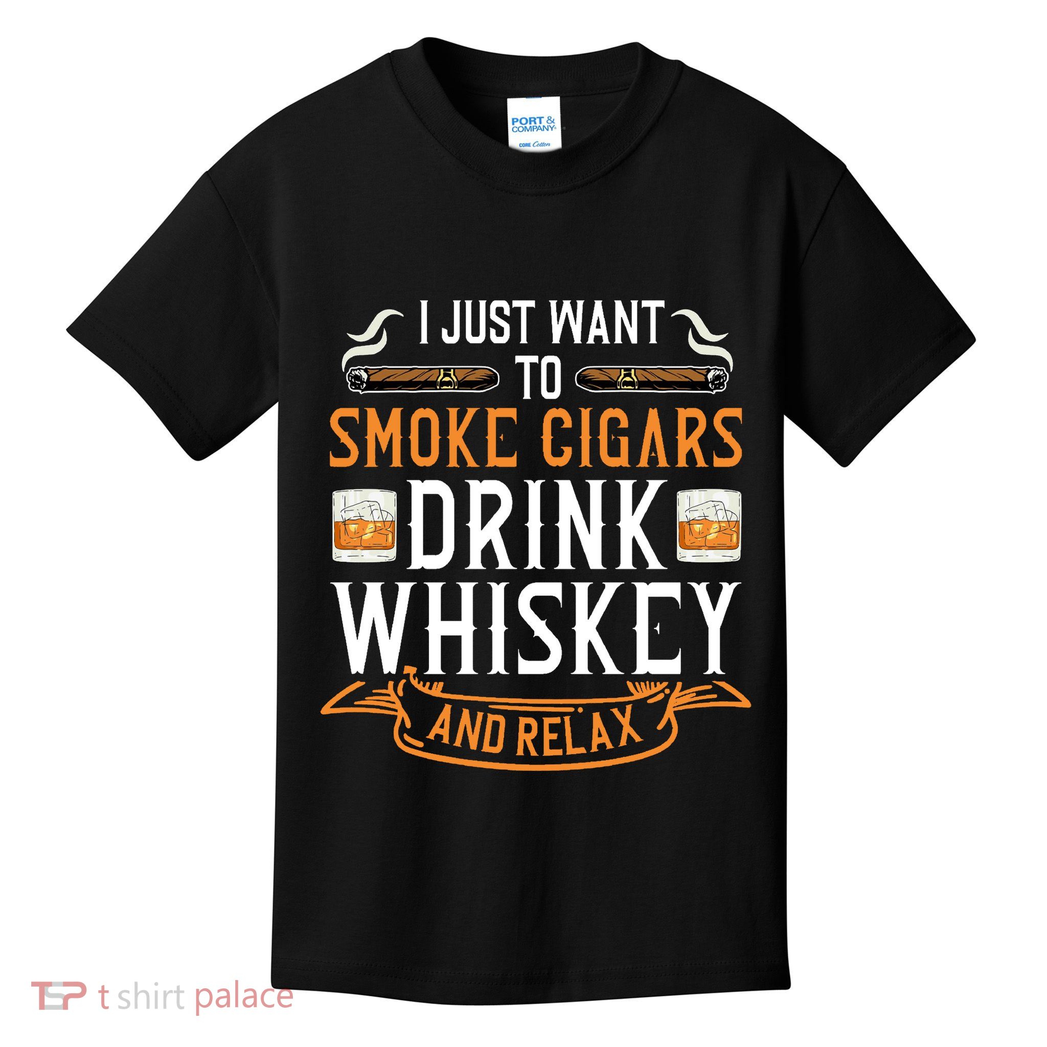 Cuban Cigar Whiskey Scotch Drinker Kids T-Shirt