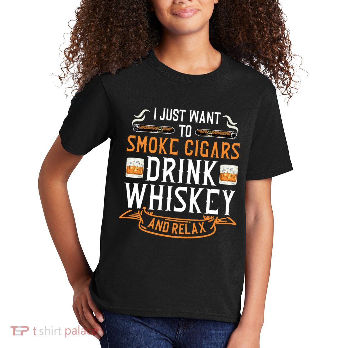 Cuban Cigar Whiskey Scotch Drinker Kids T-Shirt