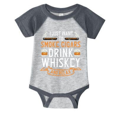 Cuban Cigar Whiskey Scotch Drinker Infant Baby Jersey Bodysuit