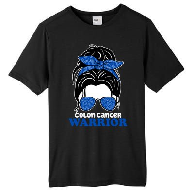 Colon Cancer Warrior Hair Bun Awareness Tall Fusion ChromaSoft Performance T-Shirt