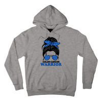 Colon Cancer Warrior Hair Bun Awareness Tall Hoodie