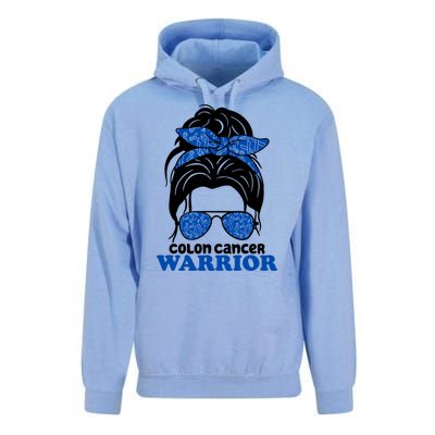 Colon Cancer Warrior Hair Bun Awareness Unisex Surf Hoodie