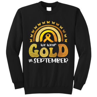 Childhood Cancer We Wear In September Gold Sweatshirt