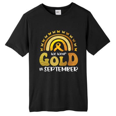 Childhood Cancer We Wear In September Gold Tall Fusion ChromaSoft Performance T-Shirt