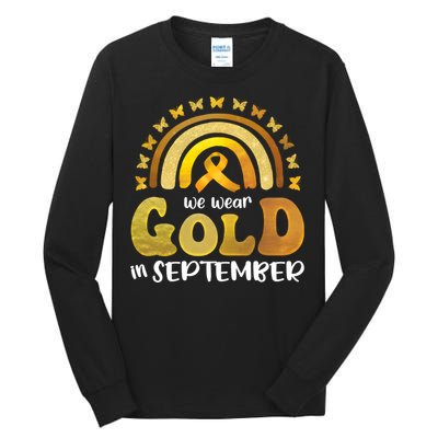 Childhood Cancer We Wear In September Gold Tall Long Sleeve T-Shirt