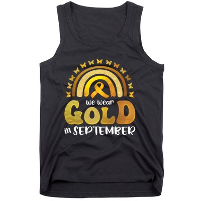 Childhood Cancer We Wear In September Gold Tank Top